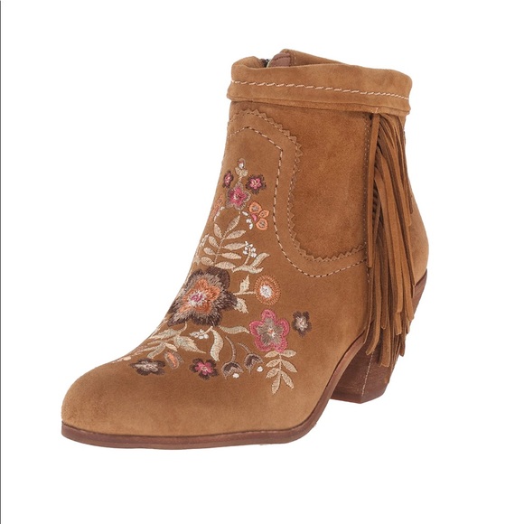Sam Edelman Shoes - Sam Edelman Brown Letti Embroidered Boots 9